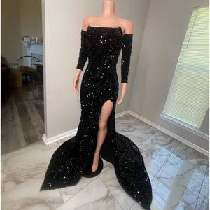 long black prom dress